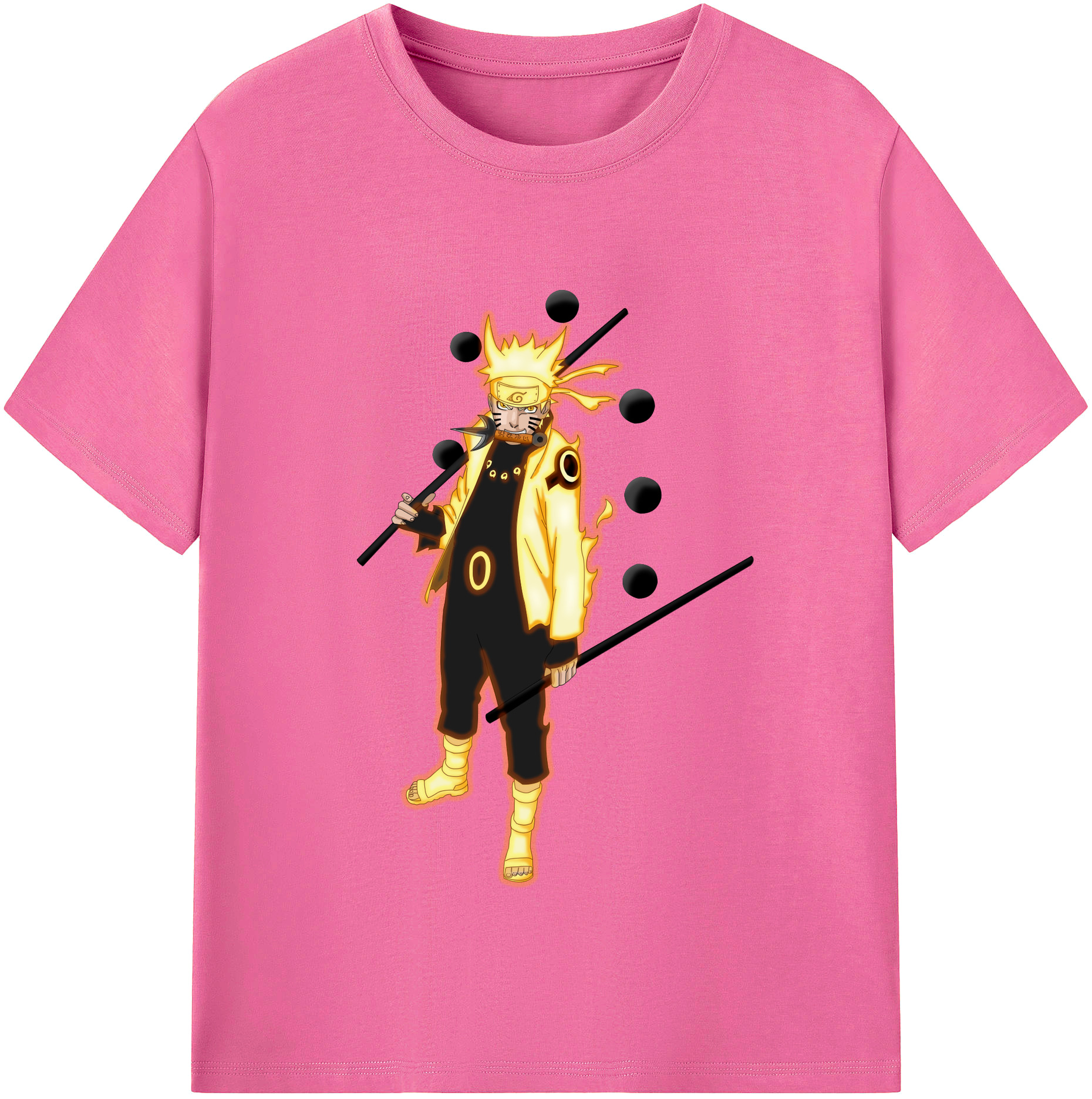 （画像用） NARUTO -ナルト- うずまき ナルト Uzumaki Naruto レディースカジュアルプリントTシャツ（綿100％）
